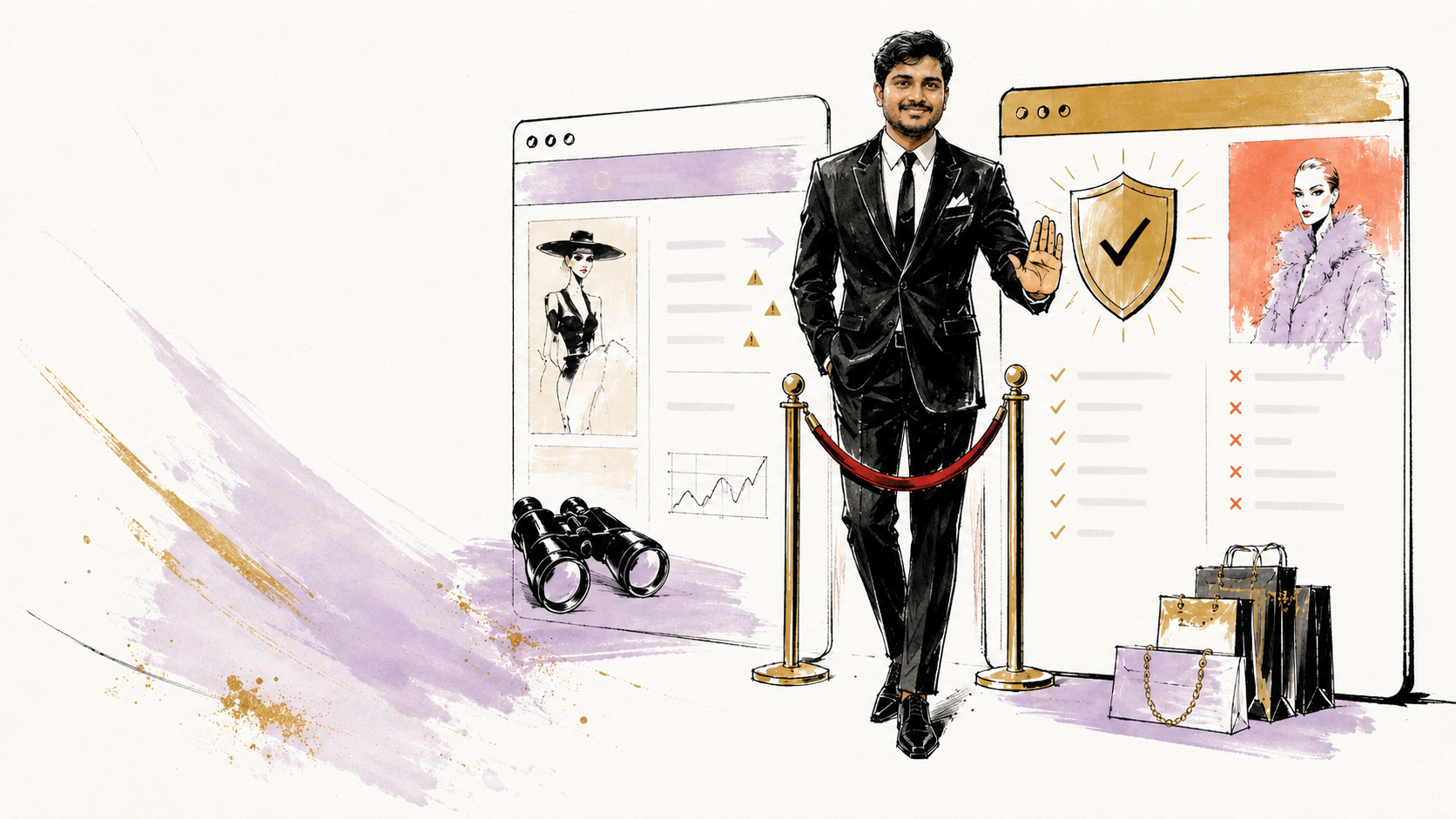 Illustration for Suman's CSP WordCamp Asia talk